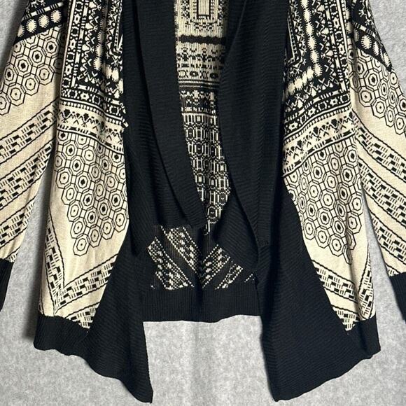 Staring At Stars‎ UO Sz XS Open Front Shawl Cardigan Sweater Waterfall Geometric - Picture 8 of 11